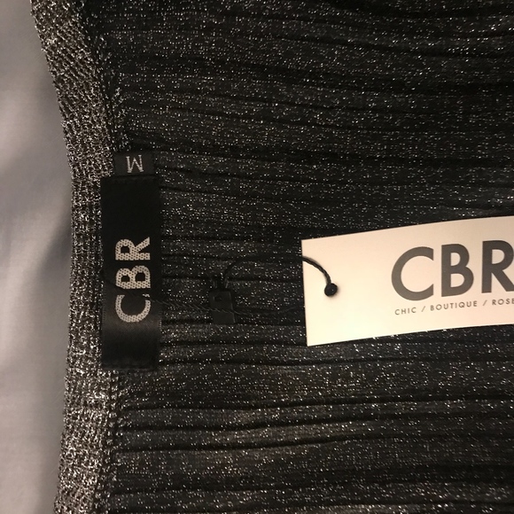 Silver Shimmy Long Sleeve Bodysuit - Picture 2 of 2